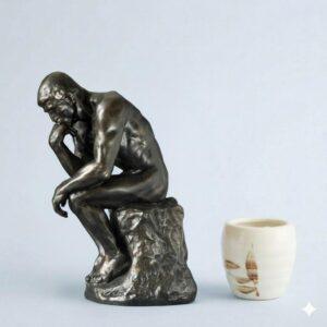 Beeld "De Denker" van Auguste Rodin – Hoogte 23 cm