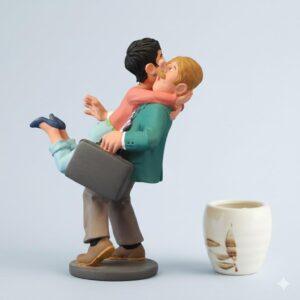 Beeldje "Jan & Jans" – Jan, Jans en de kinderen – Hoogte 16,5 cm