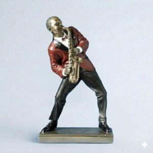 Beeldje "Le Monde du Jazz - Saxofonist" – Hoogte 26 cm