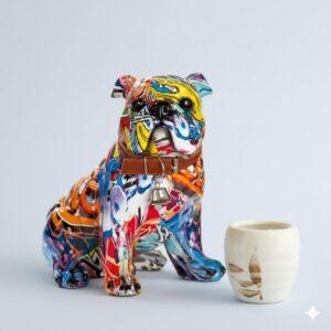 Gilde Handwerk Mops - Pop/Street Art Sculptuur - Design by Oliver Klapp - 21 cm