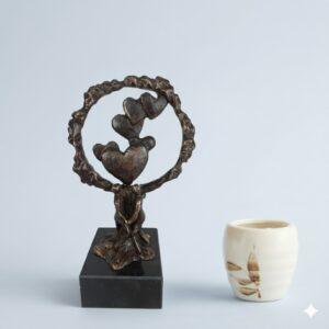 Liefdessculptuur "Liefdesboom" - Design Mark Brouwers - Verbronsd