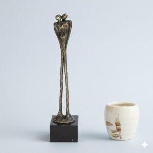 Sculptuur "La Promesse" – Design Ger – Verbronsd (30 cm)