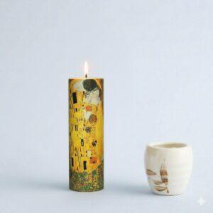 Theelicht "De Kus" naar Gustav Klimt