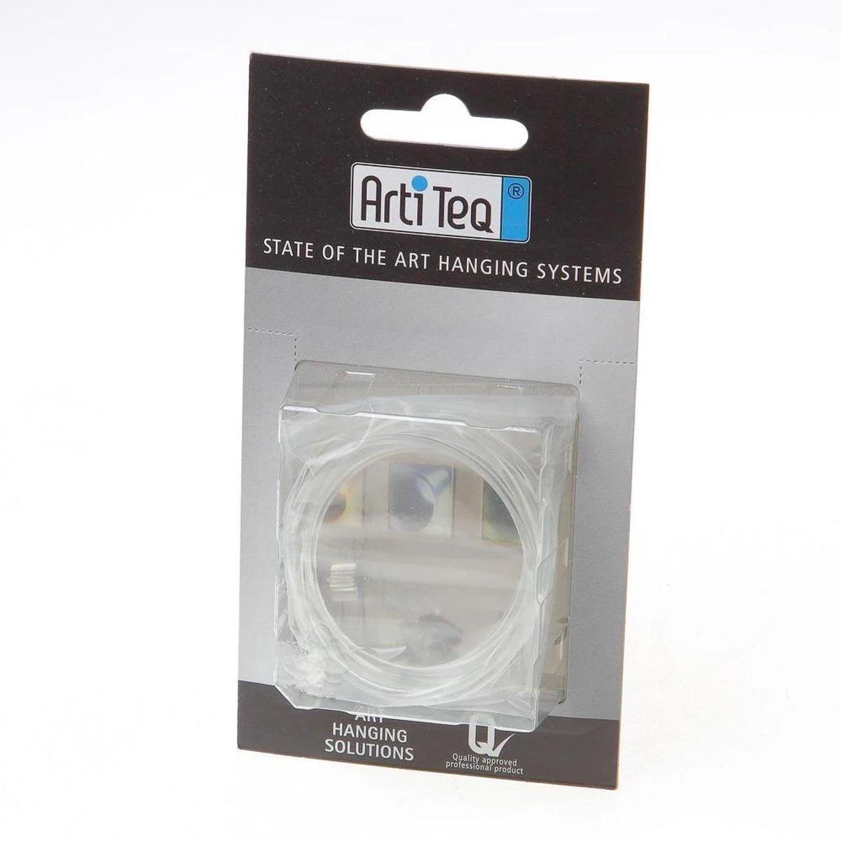 Artitec Blister 12 ophangset perlon met twister + mini-haak