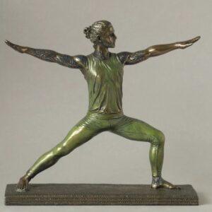 Body Talk Man Yoga Warrior pose tattoed 17 cm