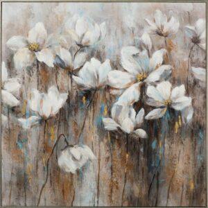 Schilderij bloemen klaproos papaver 100x100 cm