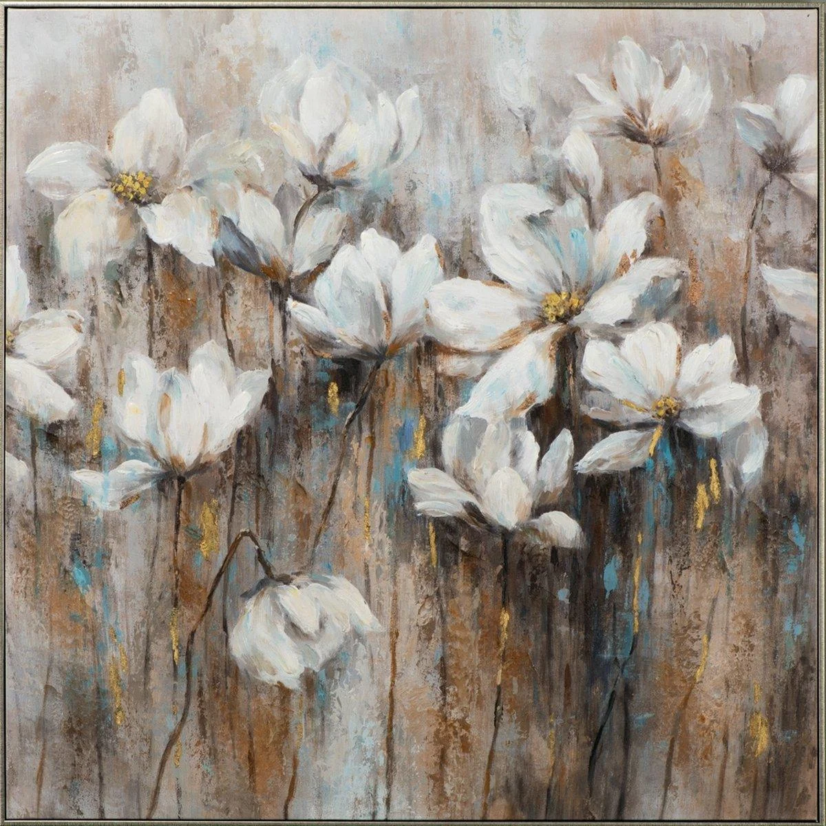 Schilderij bloemen klaproos papaver 100x100 cm