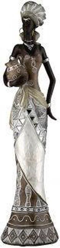 Gilde Handwerk Poly Lady Nairobi beeld ivoor polyresin 39 cm