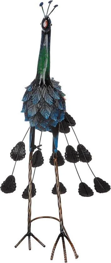 Metalen figuur Pauw 57 cm hoog
