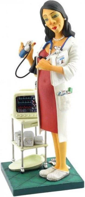 Huisarts vrouw dokter beeldje Forchino 10x10x24 cm