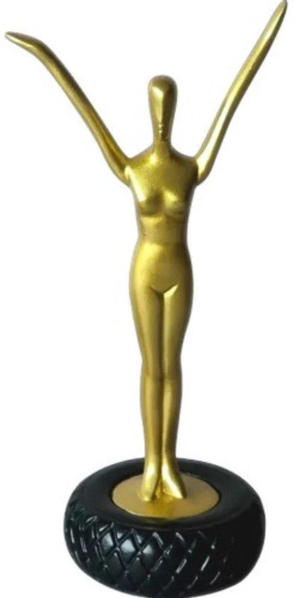 Beeldje Oscar op autoband Salvador Dalí Parastone 17.5 cm