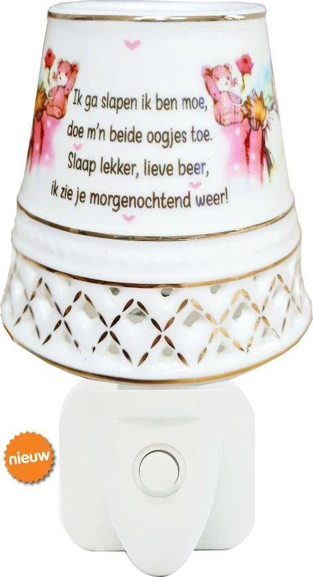 Nightlight LED Ik ga slapen roze New Dutch