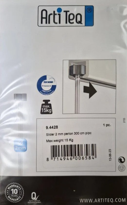 Arti Teq slider 2mm perlon 300 cm