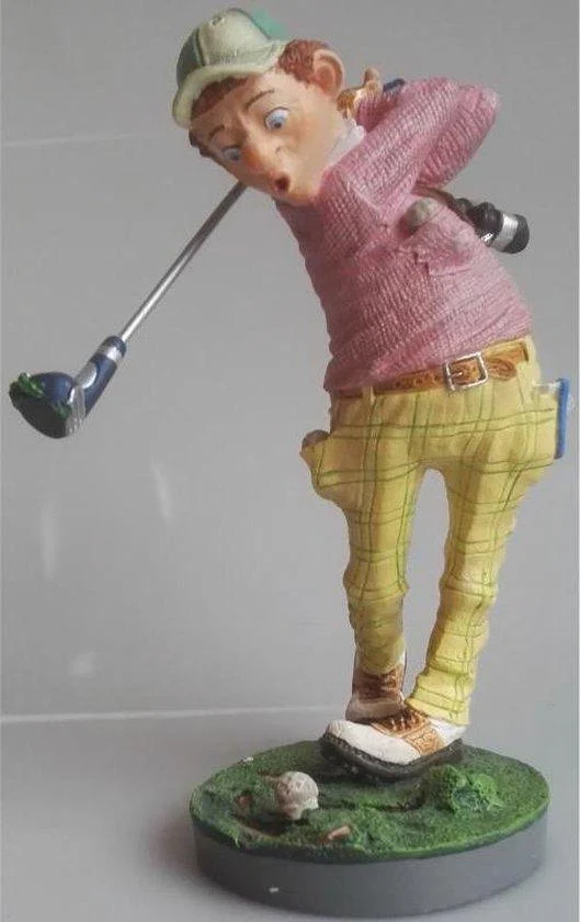 Golfer polyresin Profisti beeldje 9x14x22 cm