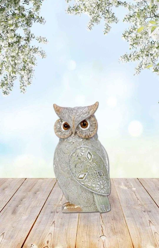 Uil decoratie handgemaakt