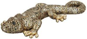 Gecko-beeldje Tarentola goudkleurig 29x16x5 cm