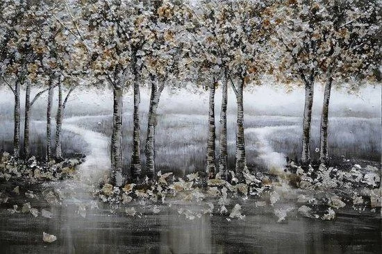 Canvas Schilderij 80x120cm Bos