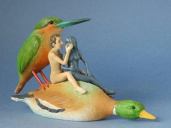 Jeroen Bosch Liefdespaar op eend 8.5 cm