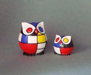Uilen Mondrian Geometric Menagerie
