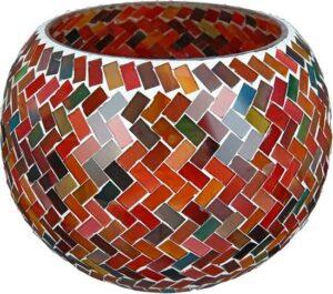 Glas Windlicht Mosaik Casablanca 13 cm
