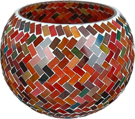 Glas Windlicht Mosaik Casablanca 13 cm