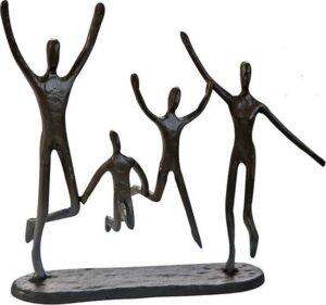 Sculptuur Beeld Staal Jumping Family Casablanca