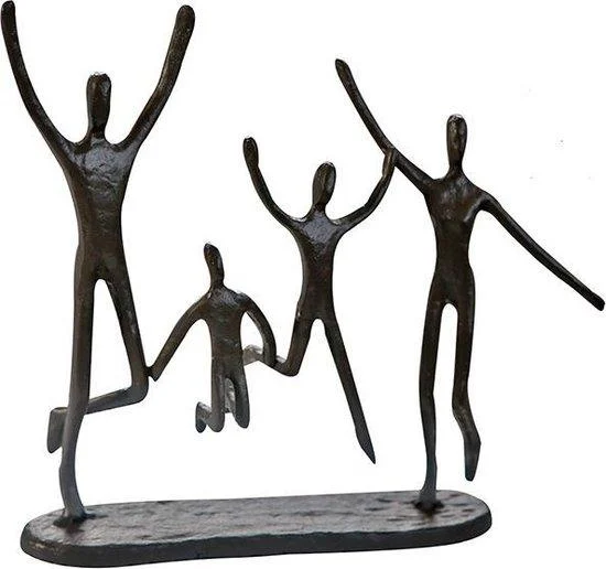 Sculptuur Beeld Staal Jumping Family Casablanca