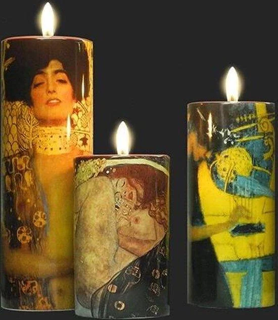 Klimt Judith/Music/Danae set van 3 theelichten