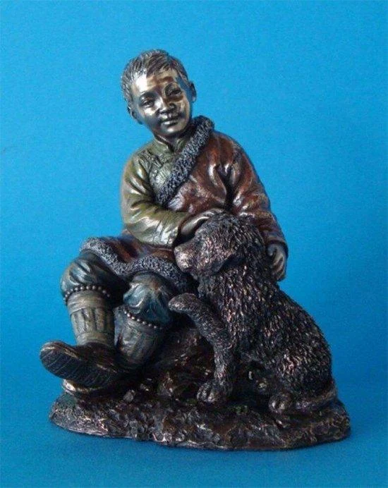 Tibet Jampo The Gentle One jongen met hond