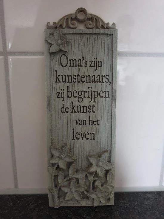 H&H Driftwood plaque Oma's zijn kunstenaars...