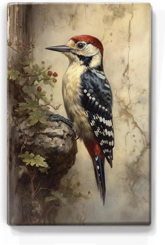 Bonte specht Laqueprint 19.5x30 cm LP355