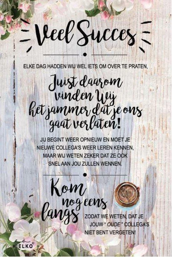MDF Flower Kaart set Veel Succes