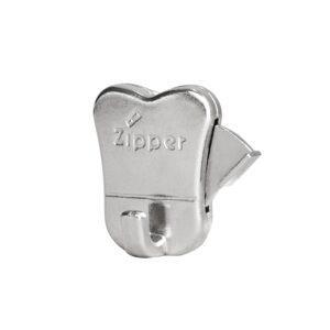 Stas Zipper kapstokhaak zilver chroomstaal 18/0