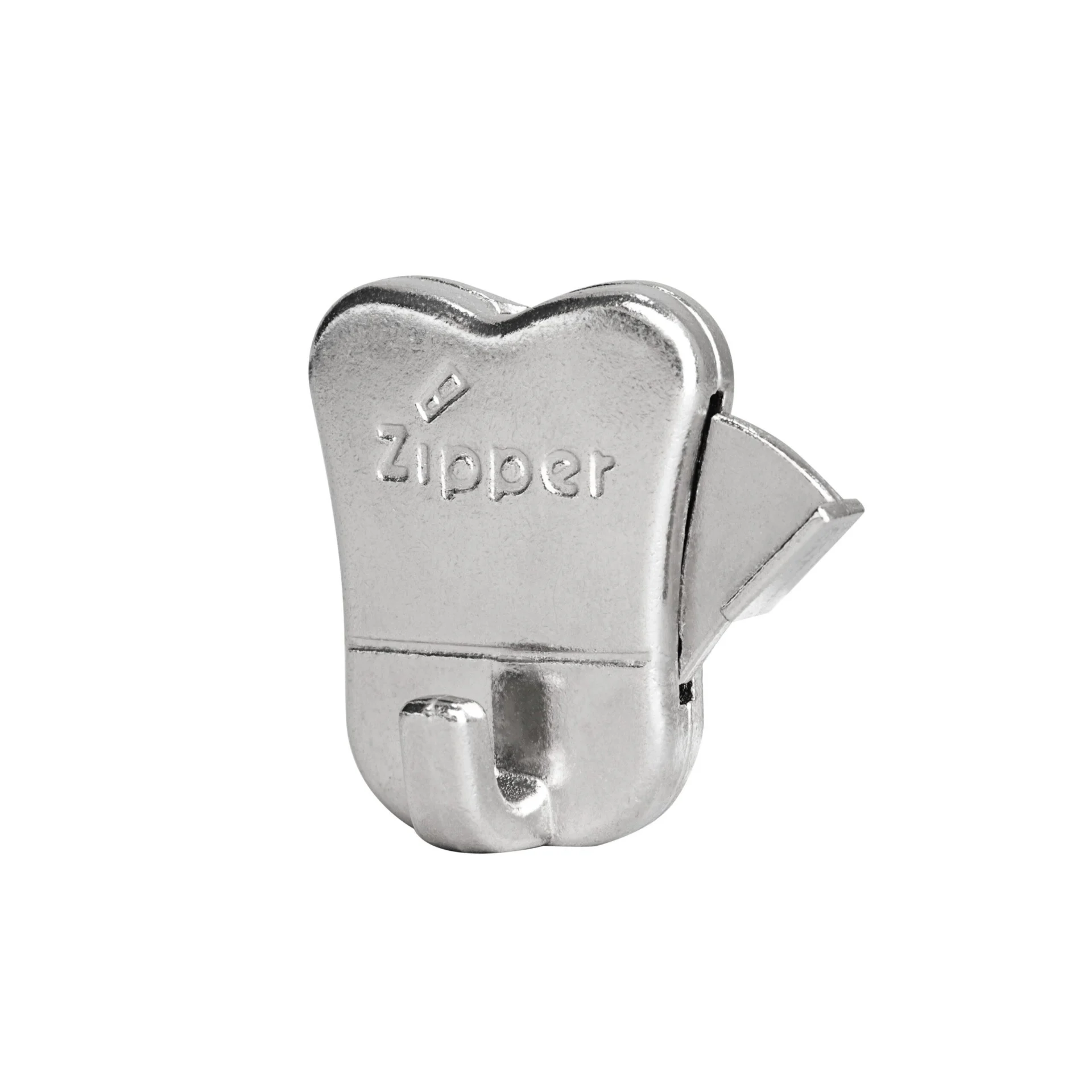 Stas Zipper kapstokhaak zilver chroomstaal 18/0