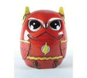 Keramiek – Uil Rood Flash – Spaarpot – Hoogte 15 cm