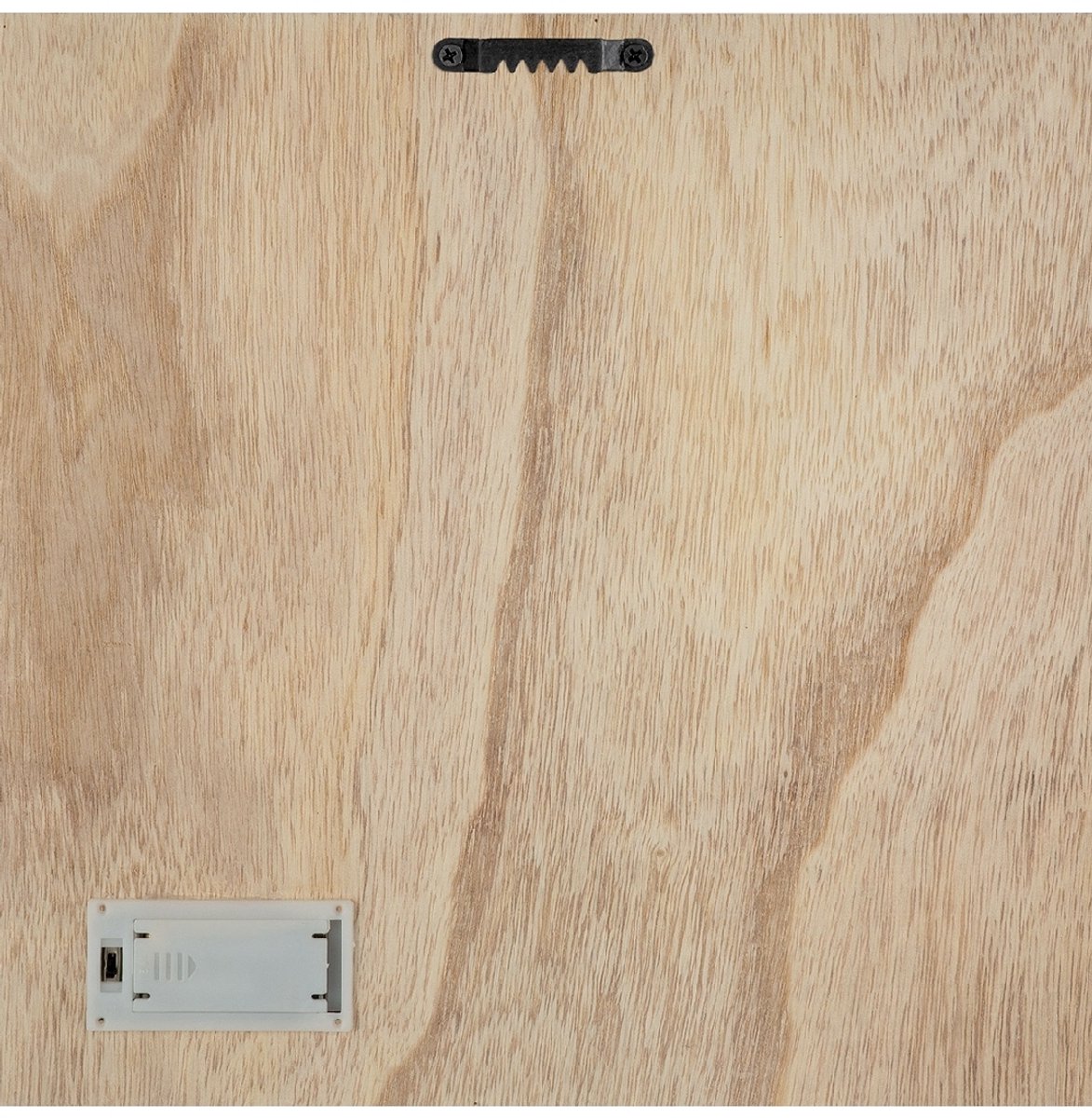 Wandobject LED vierkant Foneva hout