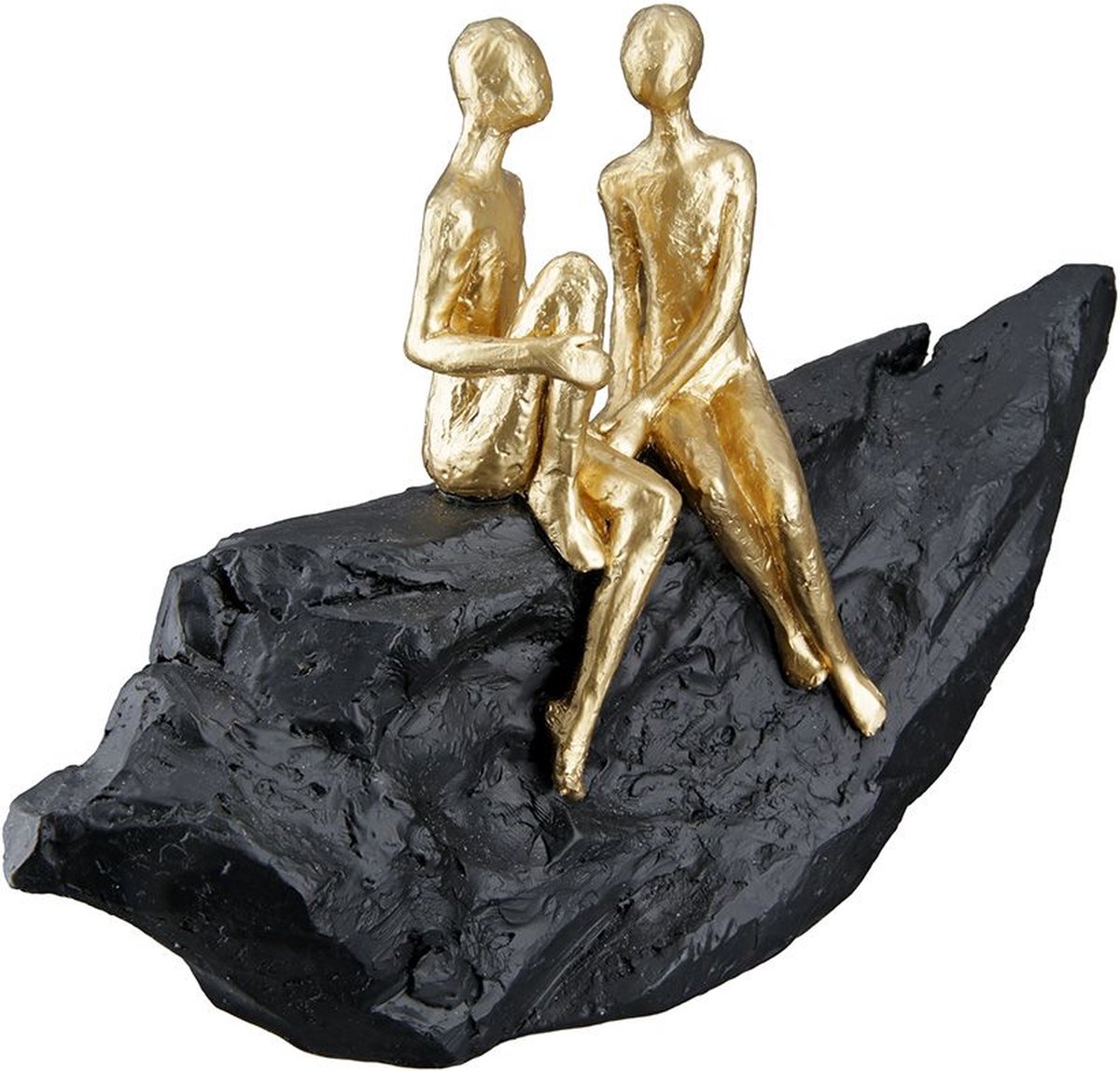 Sculptuur Verliefd goud op zwart