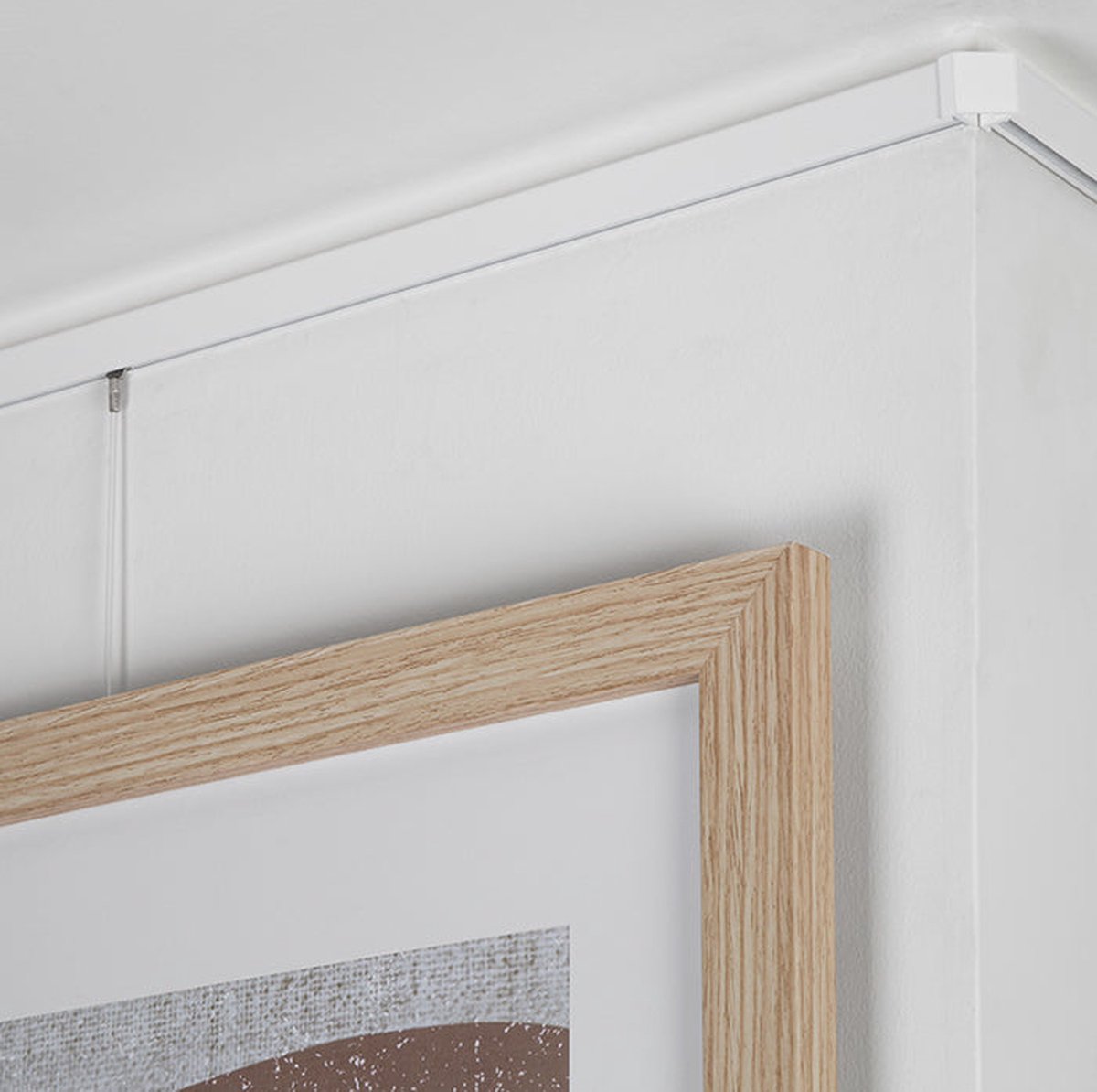 Stas minirail ophangsysteem 150 cm wit aluminium