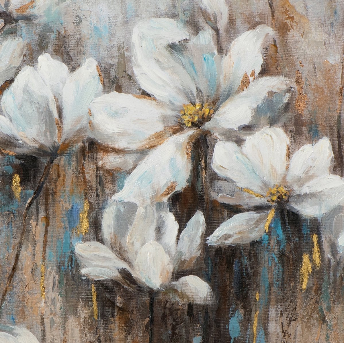 Schilderij bloemen klaproos papaver 100x100 cm