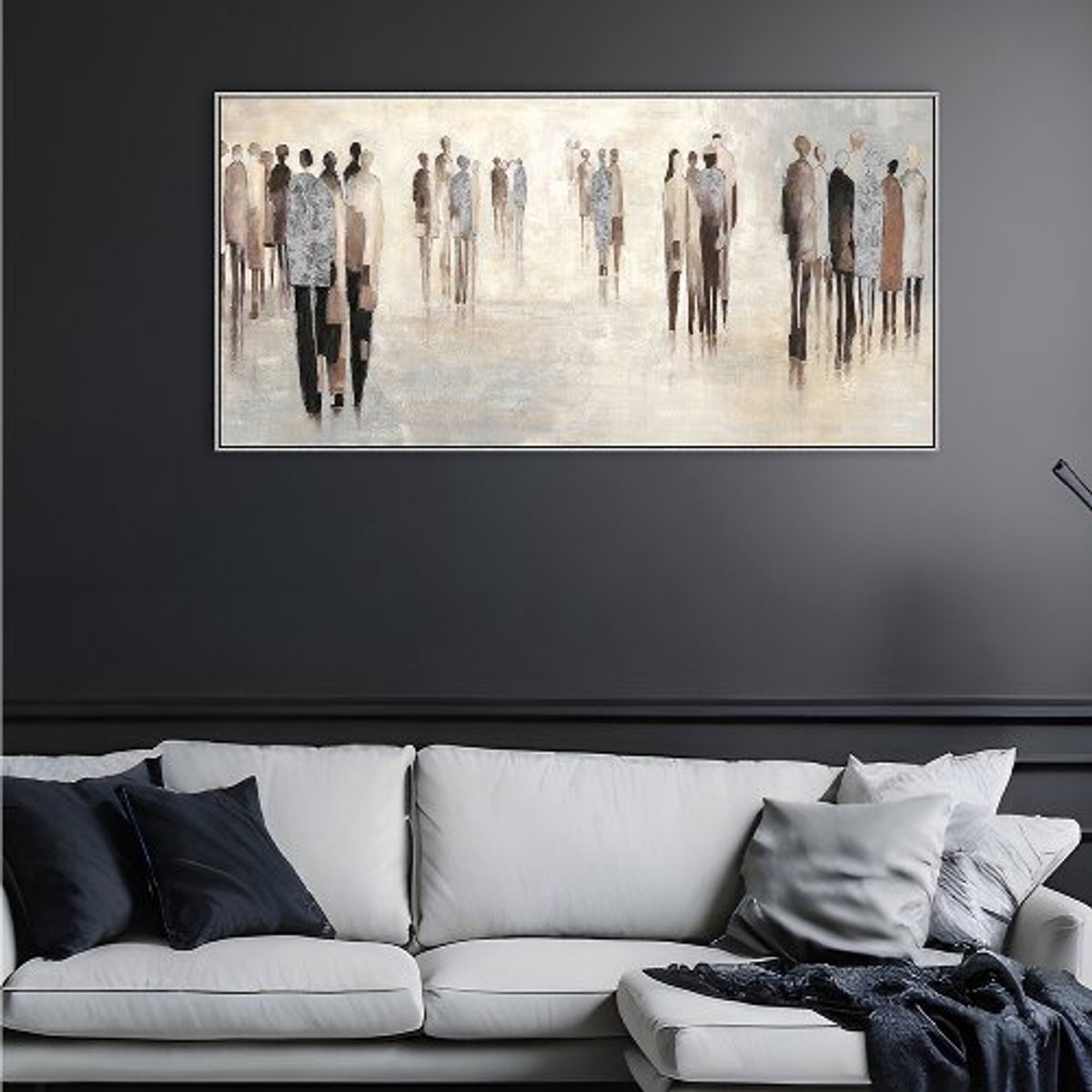 Canvas Schilderij Mensen 60x120 cm