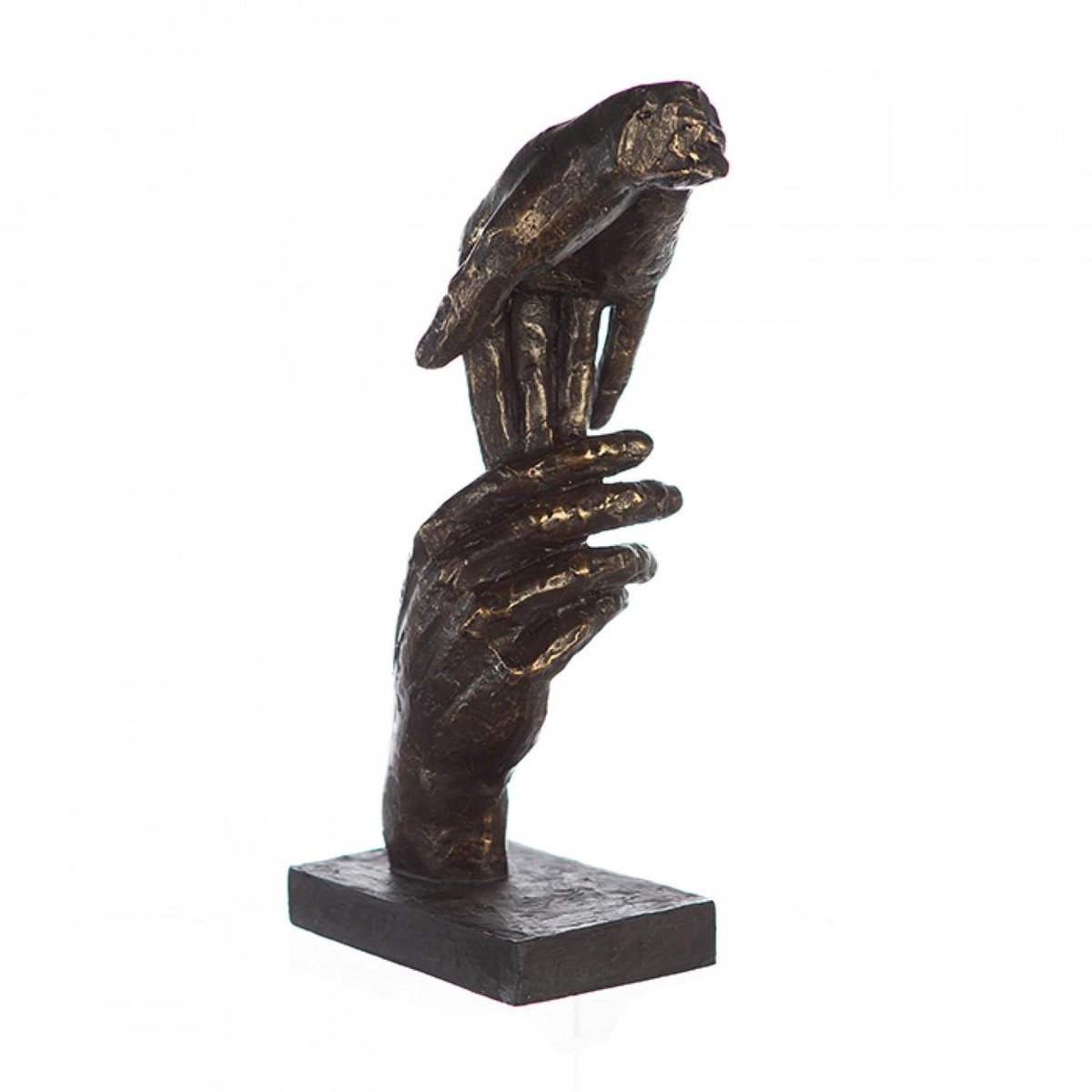 Sculptuur elkaar een handje helpen