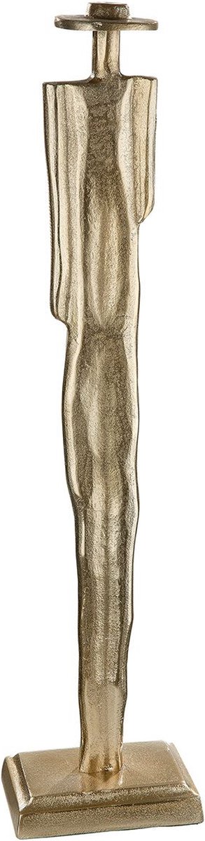 Alu Figuur Nostro modern met hoed aluminium champagne 65 cm