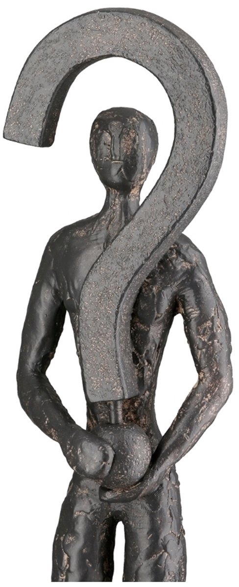 Sculptuur persoon met vraagteken modern decoratiebeeld