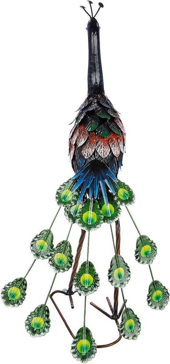Metalen figuur Pauw 57 cm hoog