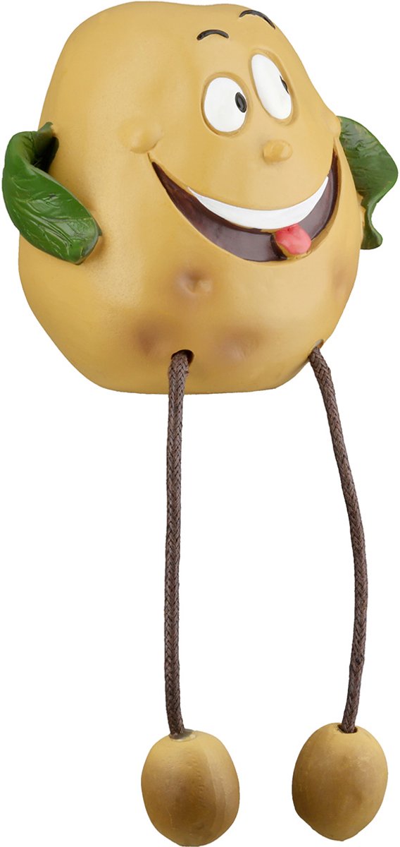 Aardappel gezicht poppetje beeld rand zittend
