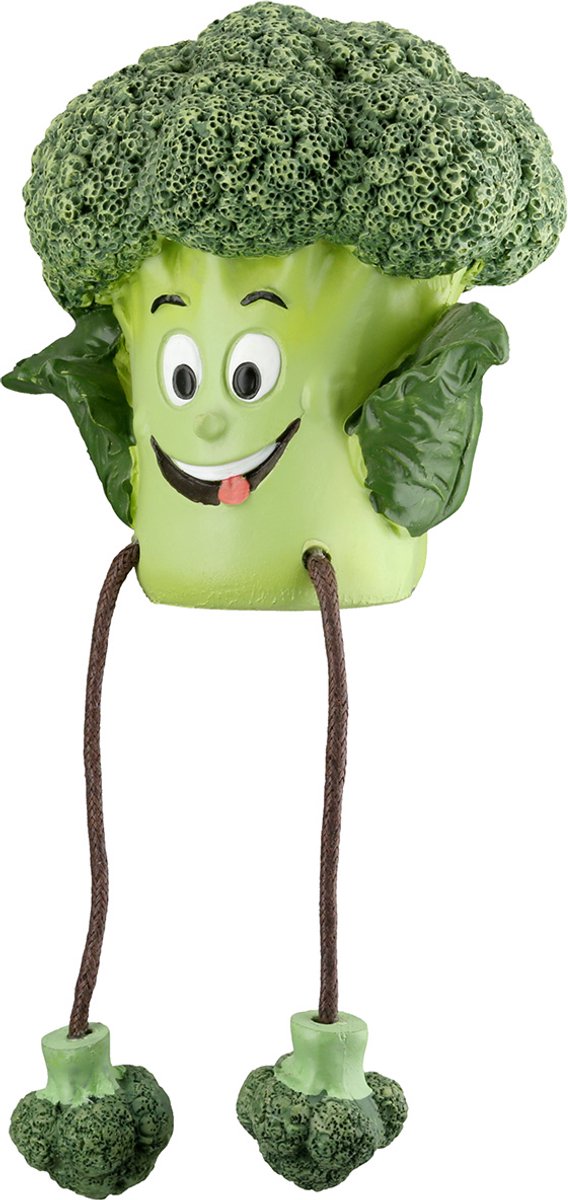 Broccoli gezicht poppetje rand zittend beeld