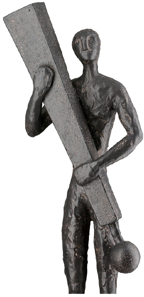 Sculptuur persoon met uitroepteken kunsthars