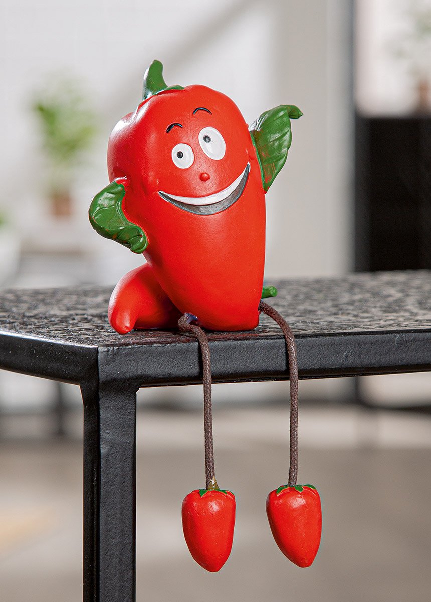 figuur Vrolijke Paprika rand zittend