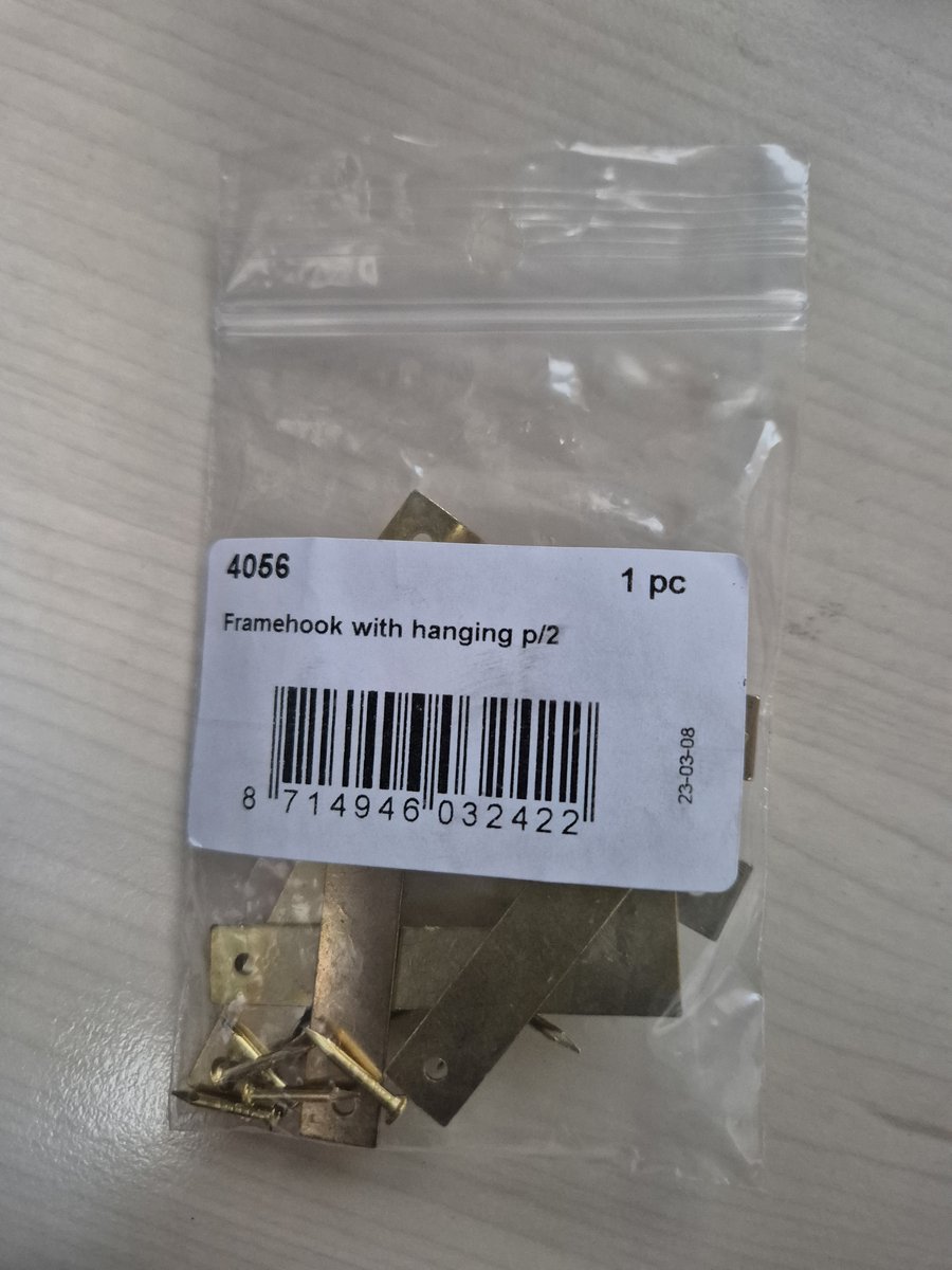 Lijsthoeken met ophanging messing