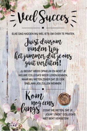 MDF Flower Kaart Succes